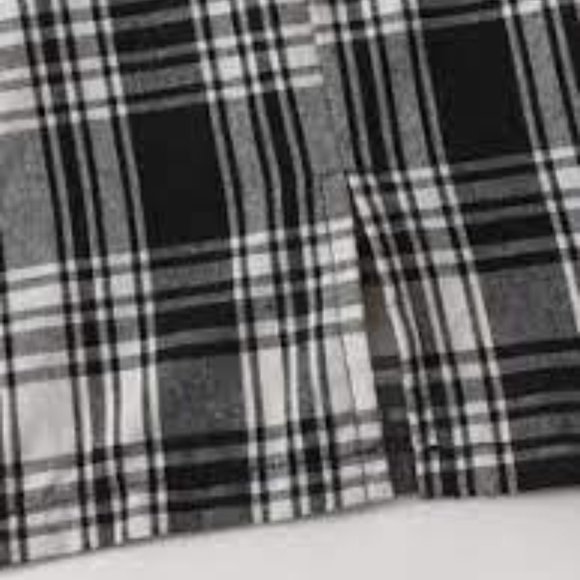 Solid Ribbed Tie Front Crop Top & Plaid Dress - Picture 4 of 4